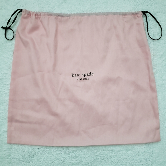 ⭐ 2/$15 ⭐ NEW Kate Spade Large Drawstring Dust bag size 19.5" x 17" Pink - Picture 3 of 5